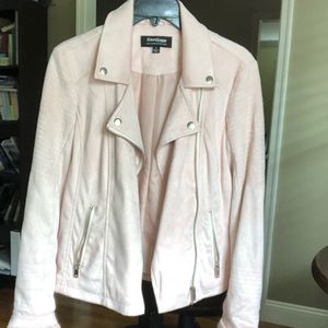 Coffee shop lightweight faux suede jacket